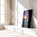 Whale Tail Sunset Glass Wall Art – Ocean Splash UV Print for Modern Nautical Decor-KAFCD193