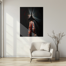 Night Jet Thruster Launch Glass Wall Art – Explosive Burnout UV Printed Aviation Decor-KAFCD208