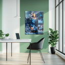 Candle Forest Woman Glass Wall Art – Surreal Winter Flame Scene UV Print for Dreamy Decor-KAFCD213