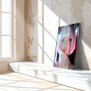 Neon Cyber Girl Glass Wall Art – Futuristic Portrait UV Printed on Glossy Tempered Glass-KAFCD215