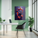 Luminous Panther Cat Glass Wall Art – Neon Breakthrough UV Print Panel-KAFCD225