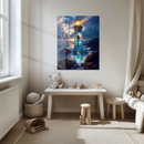 Magical Mermaid in Lighthouse UV Glass Wall Art – Fantasy Ocean Decor-KAFCD233