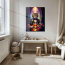 Elegant Cat with Cigar and Whiskey UV Glass Wall Art – Aristocratic Feline Portrait Print-KAFCD240