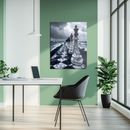 Ocean Chess Queens UV Glass Wall Art – Surreal Stormy Marble Board Fantasy Print-KAFCD241