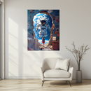 Dream Portal to Space UV Glass Wall Art – Astronaut Meets Girl Surreal Scene-KAFCD248