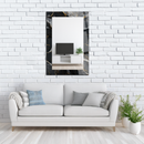 Mirror Black Grey and Gold Marble Pattern on UV Printed Glass – Elegant Decorative Wall Mirror-KAFCDM004