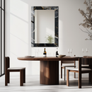 Mirror Black Grey and Gold Marble Pattern on UV Printed Glass – Elegant Decorative Wall Mirror-KAFCDM004