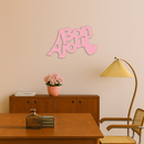 Pink Bonjour Eiffel Tower Metal Wall Art – Paris-Inspired Romantic Decor - KAFGP009