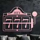 Pink 777 Metal Wall Art – Lucky Casino & Manifest Angel Number Decor - KAFGP017