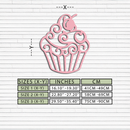Pink Cupcake Silhouette Metal Wall Art – Sweet Dessert-Inspired Kitchen Decor - KAFGP024