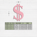 Dollar Sign Metal Wall Art – Money Symbol Modern Decor - KAFGP027