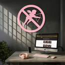 Anti-Cupid Metal Wall Art – Unique Valentine’s Day Decor - KAFGP029