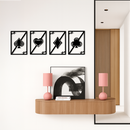 Playing Cards Silhouette Metal Wall Art – Poker Aces Design - KAFGP037