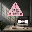 Girl Power Triangle Silhouette Metal Wall Art – Feminist Symbol Design - KAFGP040