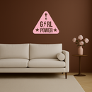 Girl Power Triangle Silhouette Metal Wall Art – Feminist Symbol Design - KAFGP040