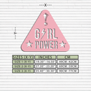 Girl Power Triangle Silhouette Metal Wall Art – Feminist Symbol Design - KAFGP040