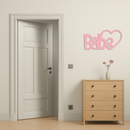 Babe Heart Silhouette Metal Wall Art – Modern Typography Design - KAFGP045
