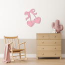 Cherry Heart Silhouette Metal Wall Art – Romantic Bow Design - KAFGP046