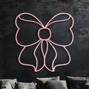 Bow Silhouette Metal Wall Art – Elegant Ribbon Design - KAFGP048