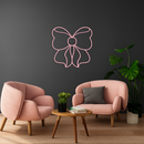 Bow Silhouette Metal Wall Art – Elegant Ribbon Design - KAFGP048