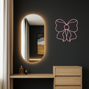 Bow Silhouette Metal Wall Art – Elegant Ribbon Design - KAFGP048
