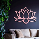 Lotus Flower Silhouette Metal Wall Art – Spiritual Nature-Inspired Design - KAFGP052