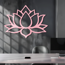 Lotus Flower Silhouette Metal Wall Art – Spiritual Nature-Inspired Design - KAFGP052