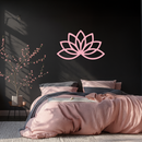 Minimal Lotus Silhouette Metal Wall Art – Elegant Flower Design - KAFGP054