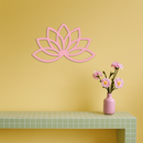 Minimal Lotus Silhouette Metal Wall Art – Elegant Flower Design - KAFGP054