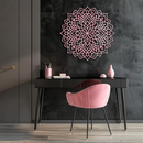 Mandala Silhouette Metal Wall Art – Intricate Sacred Geometry Design - KAFGP058
