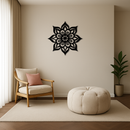 Lotus Mandala Metal Wall Art – Floral Geometric Silhouette - KAFGP059