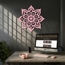 Lotus Mandala Metal Wall Art – Floral Geometric Silhouette - KAFGP059