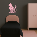 Floral Cat Silhouette Metal Wall Art – Elegant Pet-Inspired Home Décor - KAFGP061