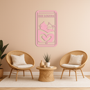 The Lovers Cat Tarot Card Metal Wall Art – Romantic Cat Silhouette Design - KAFGP071