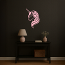 Unicorn Silhouette Metal Wall Art – Mythical Fantasy Creature Design - KAFGP074