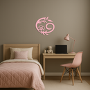 Cancer Zodiac Symbol Metal Wall Art – Floral Astrology Home Decor - KAFGP078