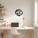 Cancer Zodiac Symbol Metal Wall Art – Floral Astrology Home Decor - KAFGP078