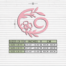 Cancer Zodiac Symbol Metal Wall Art – Floral Astrology Home Decor - KAFGP078