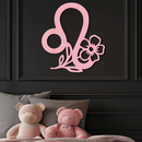 Leo Zodiac Sign Floral Metal Wall Art – Astrology-Inspired Home Decor - KAFGP080
