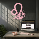 Leo Zodiac Sign Floral Metal Wall Art – Astrology-Inspired Home Decor - KAFGP080