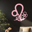 Leo Zodiac Sign Floral Metal Wall Art – Astrology-Inspired Home Decor - KAFGP080