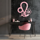 Leo Zodiac Sign Floral Metal Wall Art – Astrology-Inspired Home Decor - KAFGP080