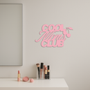 Cool Moms Club Typography Metal Wall Art – Cherry Accent Decorative Sign - KAFGP089