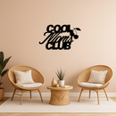 Cool Moms Club Typography Metal Wall Art – Cherry Accent Decorative Sign - KAFGP089