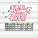 Cool Moms Club Typography Metal Wall Art – Cherry Accent Decorative Sign - KAFGP089