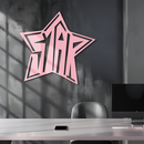 Star Shaped Typography Metal Wall Art – Bold Statement Design - KAFGP108