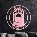 Stay Positive Paw Print Metal Wall Art – Inspirational Pet Lover Decor - KAFGP110