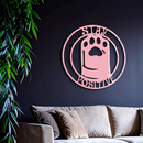 Stay Positive Paw Print Metal Wall Art – Inspirational Pet Lover Decor - KAFGP110