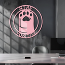 Stay Positive Paw Print Metal Wall Art – Inspirational Pet Lover Decor - KAFGP110