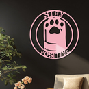 Stay Positive Paw Print Metal Wall Art – Inspirational Pet Lover Decor - KAFGP110